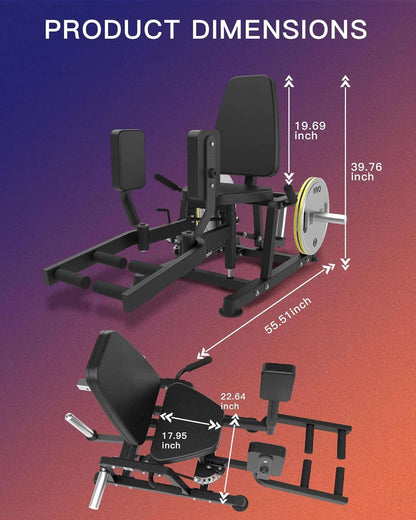 Hip Abductor & Adductor Machine – Inner & Outer Thigh Exercise Machine for Glutes and Legs, 440 LB Heavy-Duty Home Gym Equipment HVO
