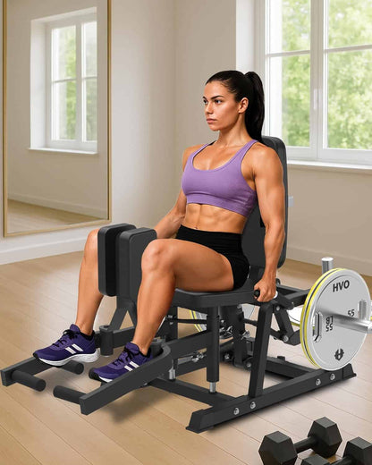 Hip Abductor & Adductor Machine – Inner & Outer Thigh Exercise Machine for Glutes and Legs, 440 LB Heavy-Duty Home Gym Equipment HVO