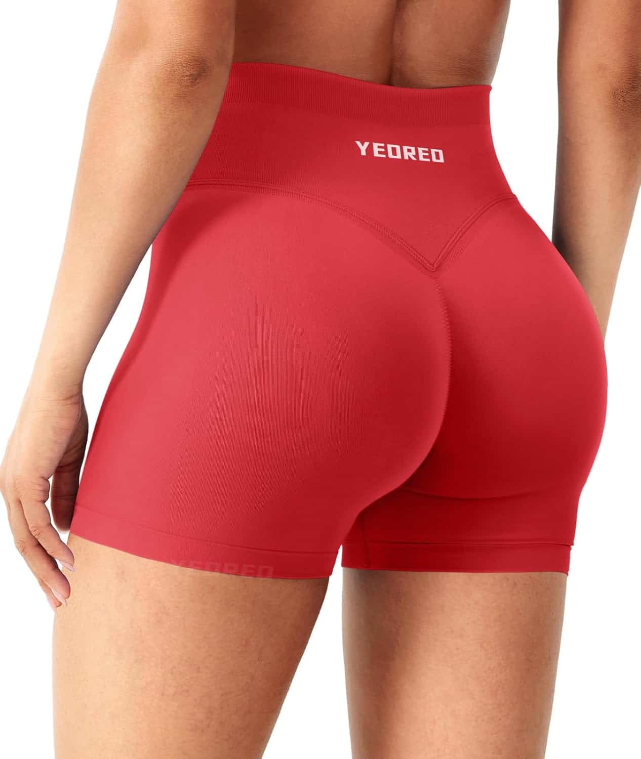 YEOREO Women’s Workout Shorts – Butt Lifting 4.5" Seamless Hidden Scrunch High Waist Biker Shorts with Tummy Control YEOREO