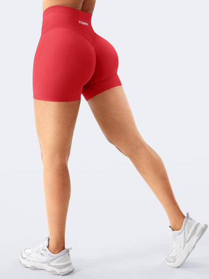 YEOREO Women’s Workout Shorts – Butt Lifting 4.5" Seamless Hidden Scrunch High Waist Biker Shorts with Tummy Control YEOREO