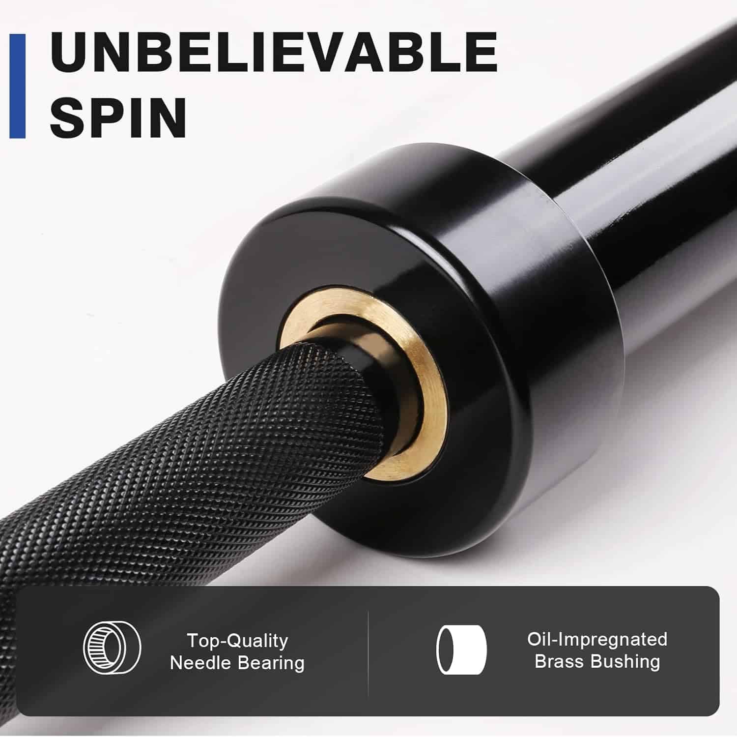 LIONSCOOL Premium Olympic Barbell – 4ft, 5ft, 6ft, 7ft Options | EZ Curl Bar & Straight Bar for Weightlifting, Squats, Deadlifts, Powerlifting – 500 to 1000 lbs Capacity – Black E-Coat Finish LIONSCOOL