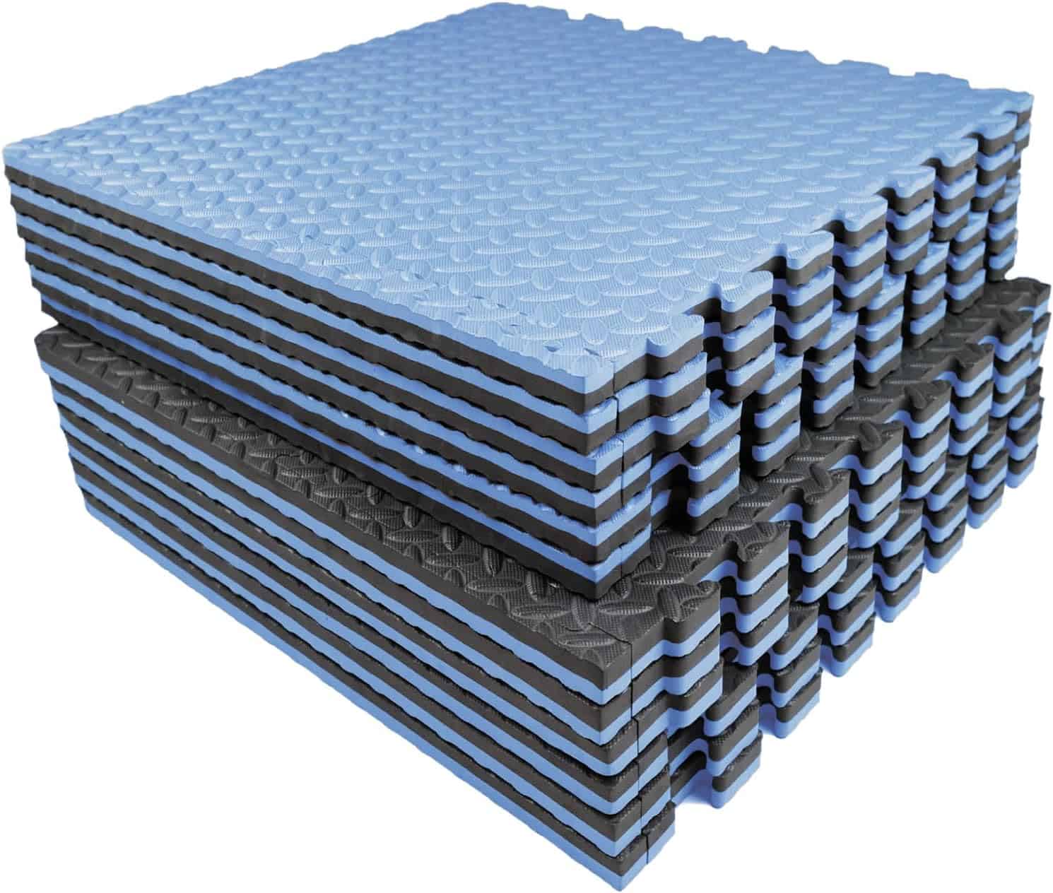 Extra Thick EVA Foam Gym Mats – 0.79" High-Density Interlocking Floor Tiles (48 sq ft, 12-Pack) | Dual-Color, Non-Slip, Waterproof Workout Mats for Home Gym & Equipment Protection AIRHOP