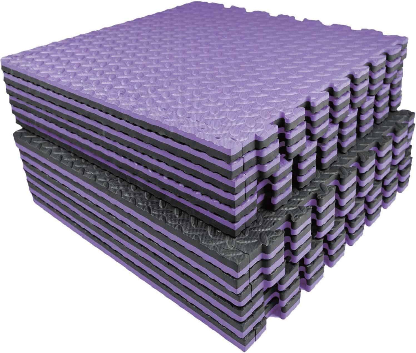Extra Thick EVA Foam Gym Mats – 0.79" High-Density Interlocking Floor Tiles (48 sq ft, 12-Pack) | Dual-Color, Non-Slip, Waterproof Workout Mats for Home Gym & Equipment Protection AIRHOP