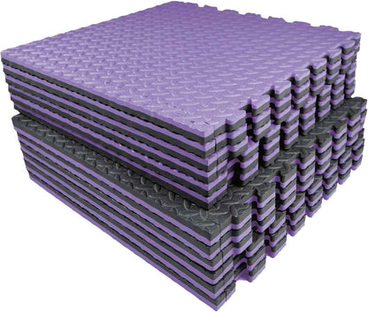 Extra Thick EVA Foam Gym Mats – 0.79" High-Density Interlocking Floor Tiles (48 sq ft, 12-Pack) | Dual-Color, Non-Slip, Waterproof Workout Mats for Home Gym & Equipment Protection AIRHOP