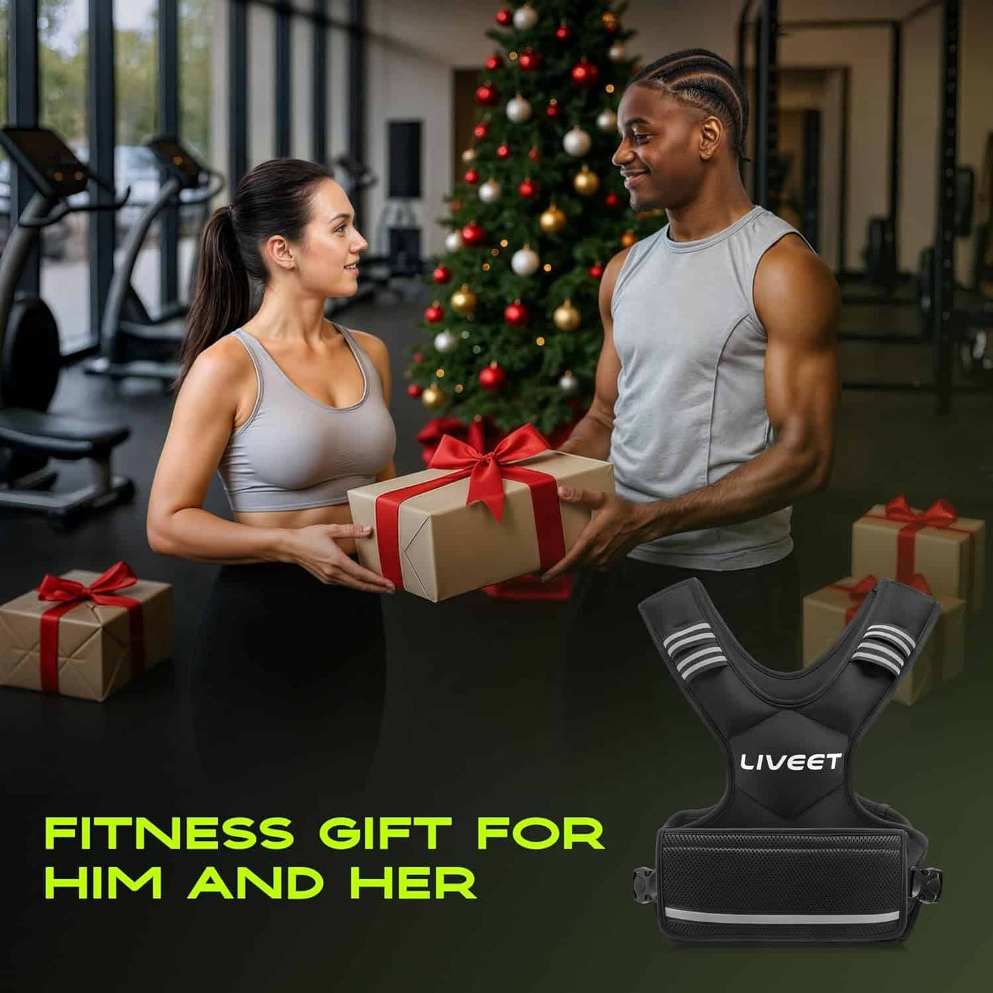 Liveet Adjustable Weighted Vest for Men & Women – 4–32lb with Iron Sand Bags, Reflective Strips & Adjustable Buckle Straps for Walking, Cardio & Strength Training Liveet