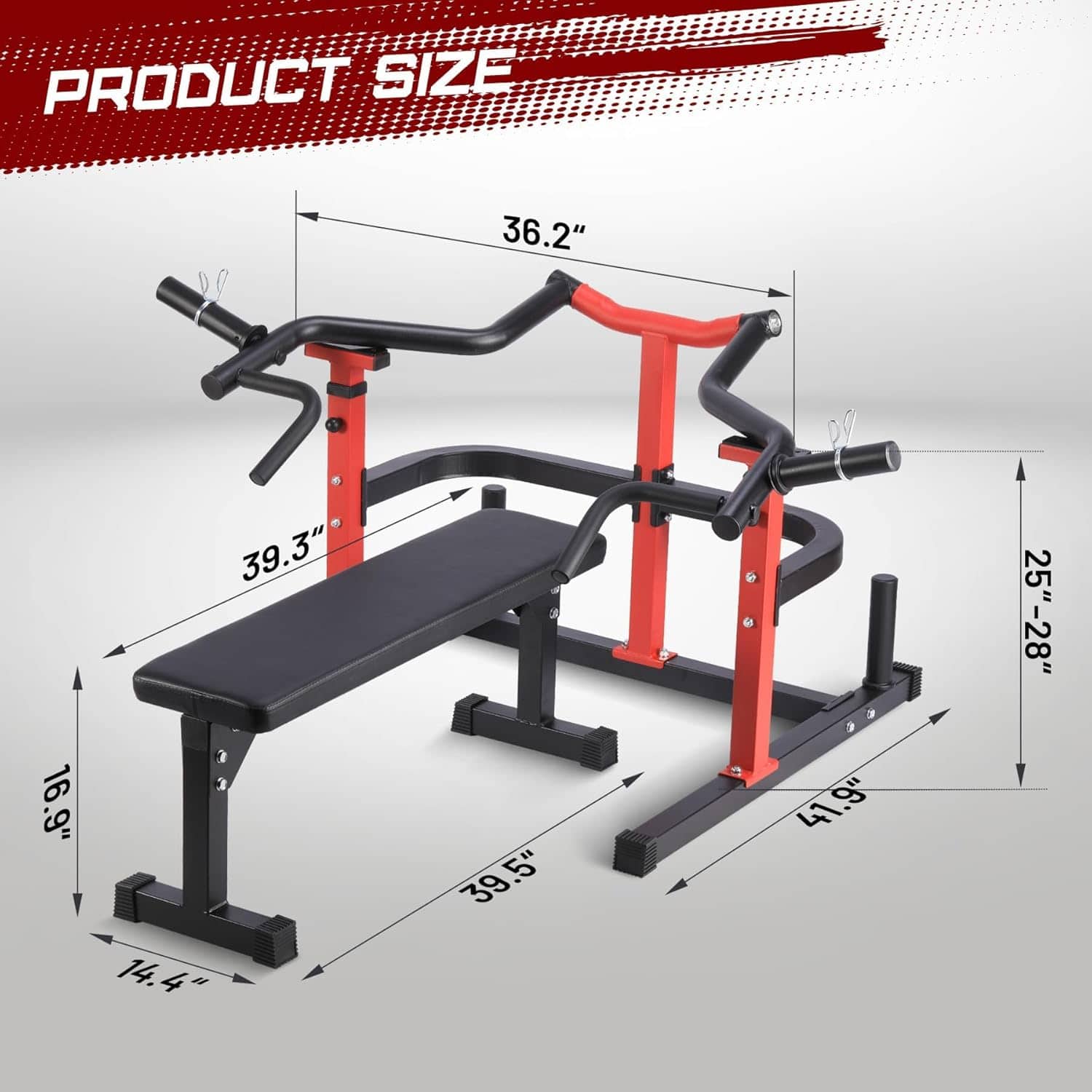 Chest Press Machine with Independent Converging Arms – Multifunctional Adjustable Bench Press Machine for Home Gym ActiveTrail