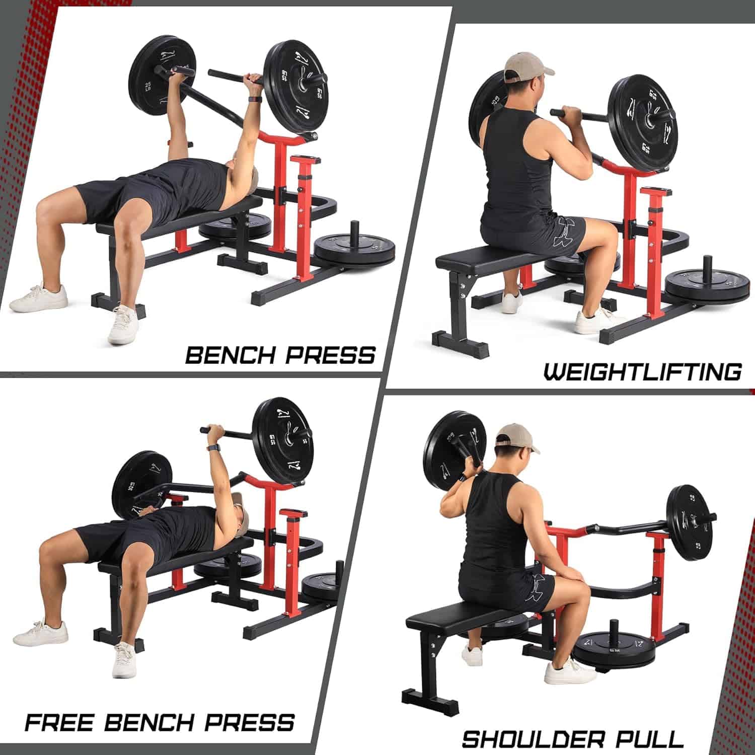 Chest Press Machine with Independent Converging Arms – Multifunctional Adjustable Bench Press Machine for Home Gym ActiveTrail
