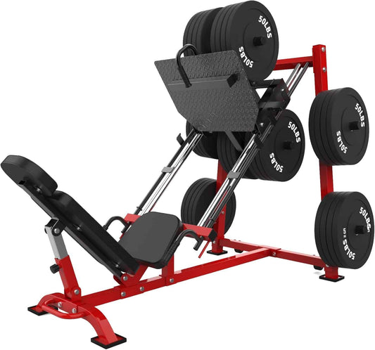 Gym bench with weight plates on a white background