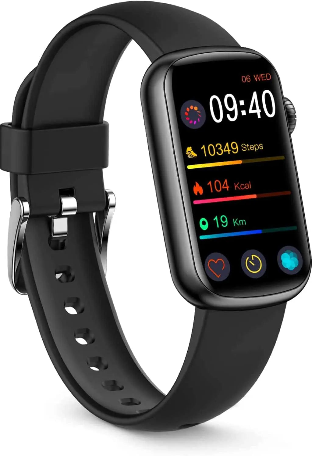 FITVII Slim Fitness Tracker with Blood Oxygen, Blood Pressure, Heart Rate & Sleep Tracking – Waterproof Smart Watch with Step Counter for Women & Men - FitCore Supply