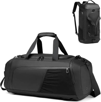 Waterproof 3-in-1 Gym Duffle Bag – Large 40L Sports, Travel & Overnight Bag with Shoe Compartment & Wet Pocket for Men & Women Moulyan