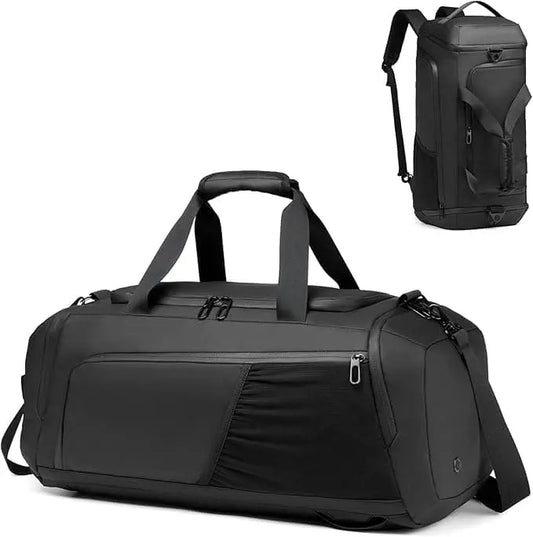 Waterproof 3-in-1 Gym Duffle Bag – Large 40L Sports, Travel & Overnight Bag with Shoe Compartment & Wet Pocket for Men & Women Moulyan