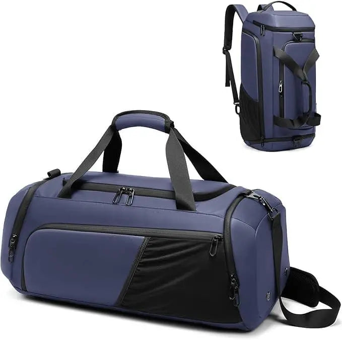 Waterproof 3-in-1 Gym Duffle Bag – Large 40L Sports, Travel & Overnight Bag with Shoe Compartment & Wet Pocket for Men & Women Moulyan