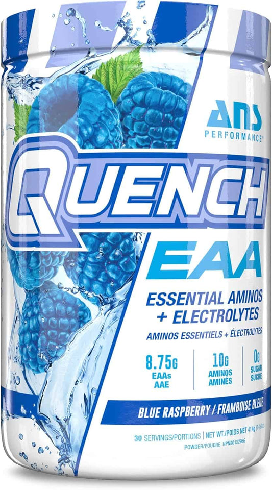 QUENCH EAA Aminos + Electrolytes – 9 EAAs + 10g Aminos | BCAAs, Electrolytes, Coconut Water | Zero Sugar, Carbs & Calories ANS PERFORMANCE