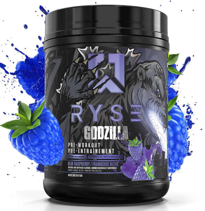 RYSE Godzilla Pre-Workout – Noel Deyzel Edition | 400mg Caffeine, Massive Pumps, Laser Focus, 40 Servings (Blue Raspberry or Passion Pineapple) RYSE Up