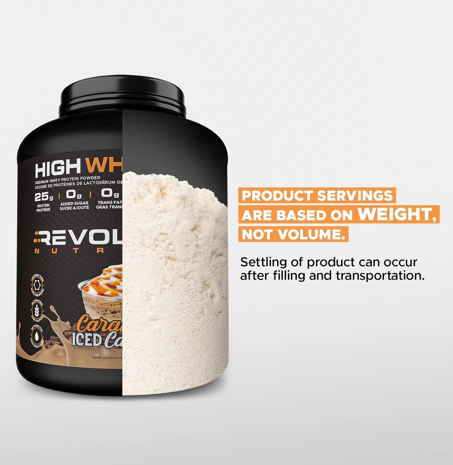 Revolution High Whey Protein – 6LB Caramel Iced Cappuccino Flavor | 25g Isolate Blend