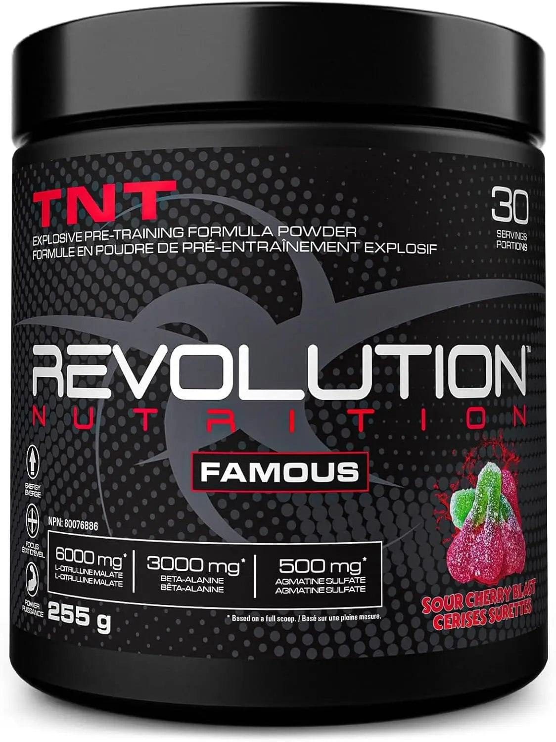 Revolution TNT Pre-Workout – Cherry Blast | Extreme Energy & Pump Formula – 30 Servings