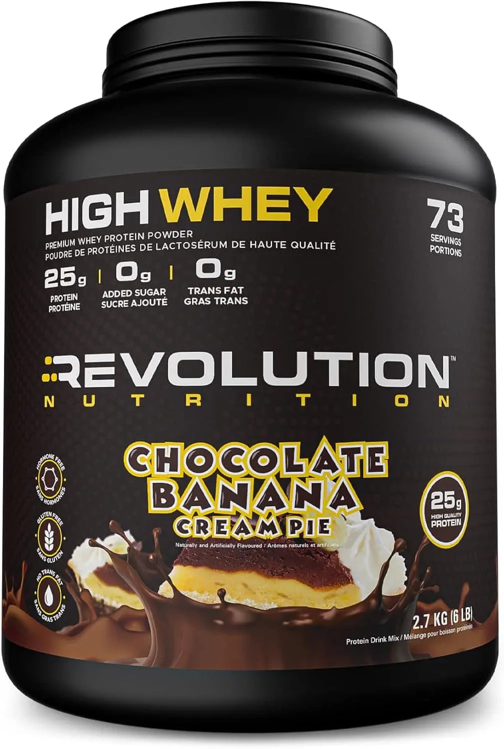 Revolution High Whey Protein – 6LB Chocolate Banana Cream Pie Flavor | 25g Isolate Blend
