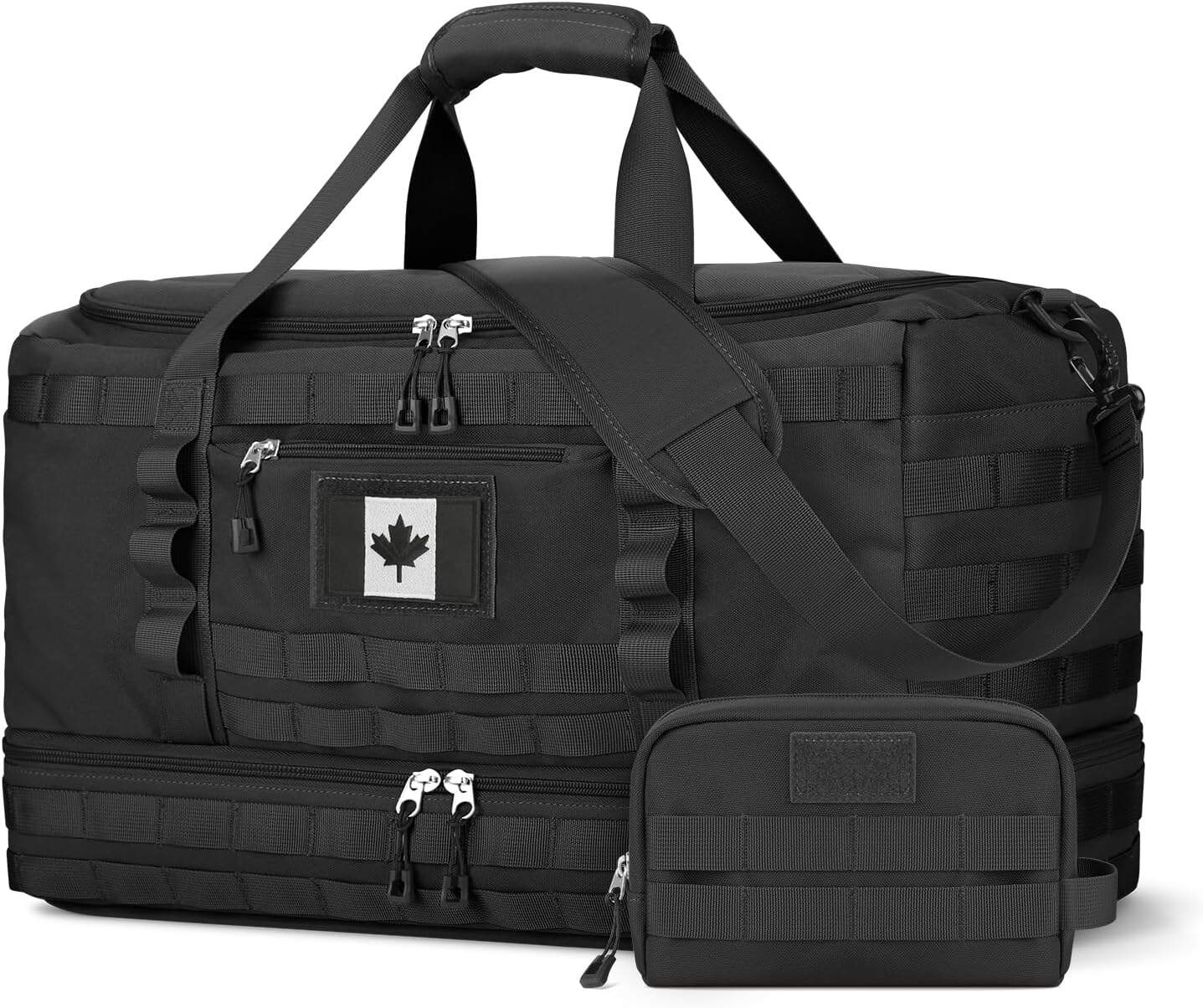 ETRONIK Tactical Travel Duffle Bag for Men – Carry-On Weekender Gym Bag with Shoe Compartment, Wet Pocket & Toiletry Bag – Military-Style Overnight Bag for Travel, Sports & Outdoor ETRONIK