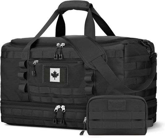 ETRONIK Tactical Travel Duffle Bag for Men – Carry-On Weekender Gym Bag with Shoe Compartment, Wet Pocket & Toiletry Bag – Military-Style Overnight Bag for Travel, Sports & Outdoor ETRONIK