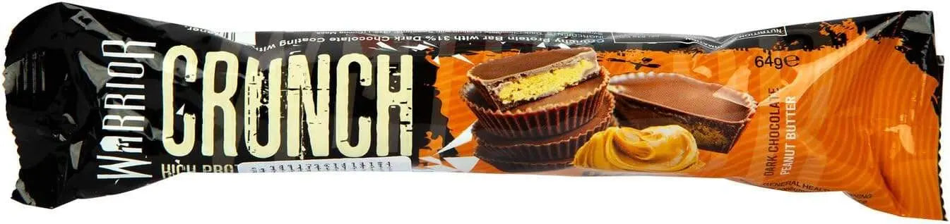Warrior Crunch High Protein Bars – 20g Protein – Low Carb, Low Sugar – 12 x 64g