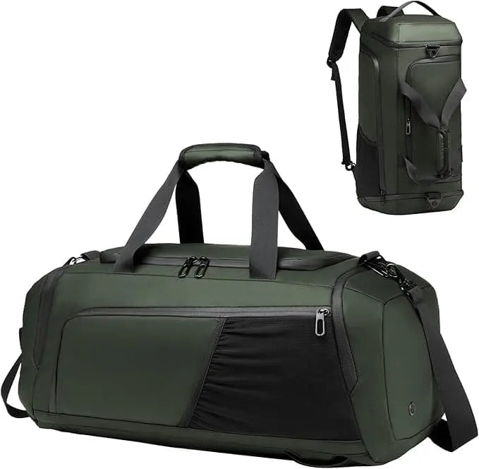 Waterproof 3-in-1 Gym Duffle Bag – Large 40L Sports, Travel & Overnight Bag with Shoe Compartment & Wet Pocket for Men & Women Moulyan