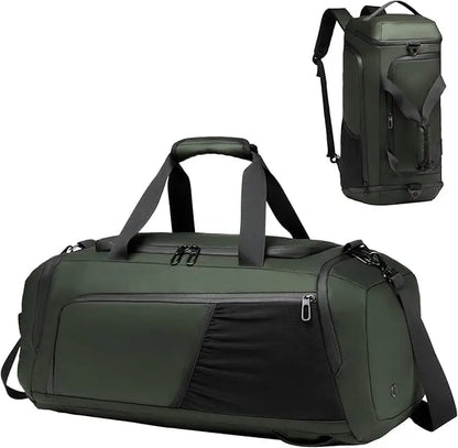 Waterproof 3-in-1 Gym Duffle Bag – Large 40L Sports, Travel & Overnight Bag with Shoe Compartment & Wet Pocket for Men & Women Moulyan