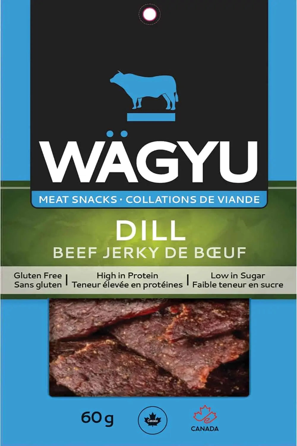 Wagyu Dill Halal Beef Jerky – High Protein, Gluten-Free Snack, 60g – Made in Canada, Hardwood Smoked Wagyu