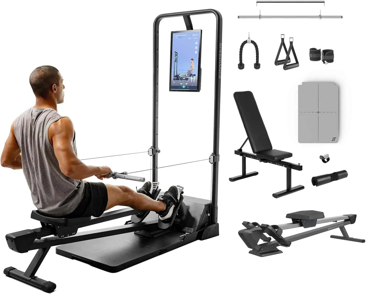 Speediance Smart Home Gym System | Portable Smith Machine, Cable Trainer & Cardio Station | 220 lb Digital Resistance + 230+ Classes Speediance