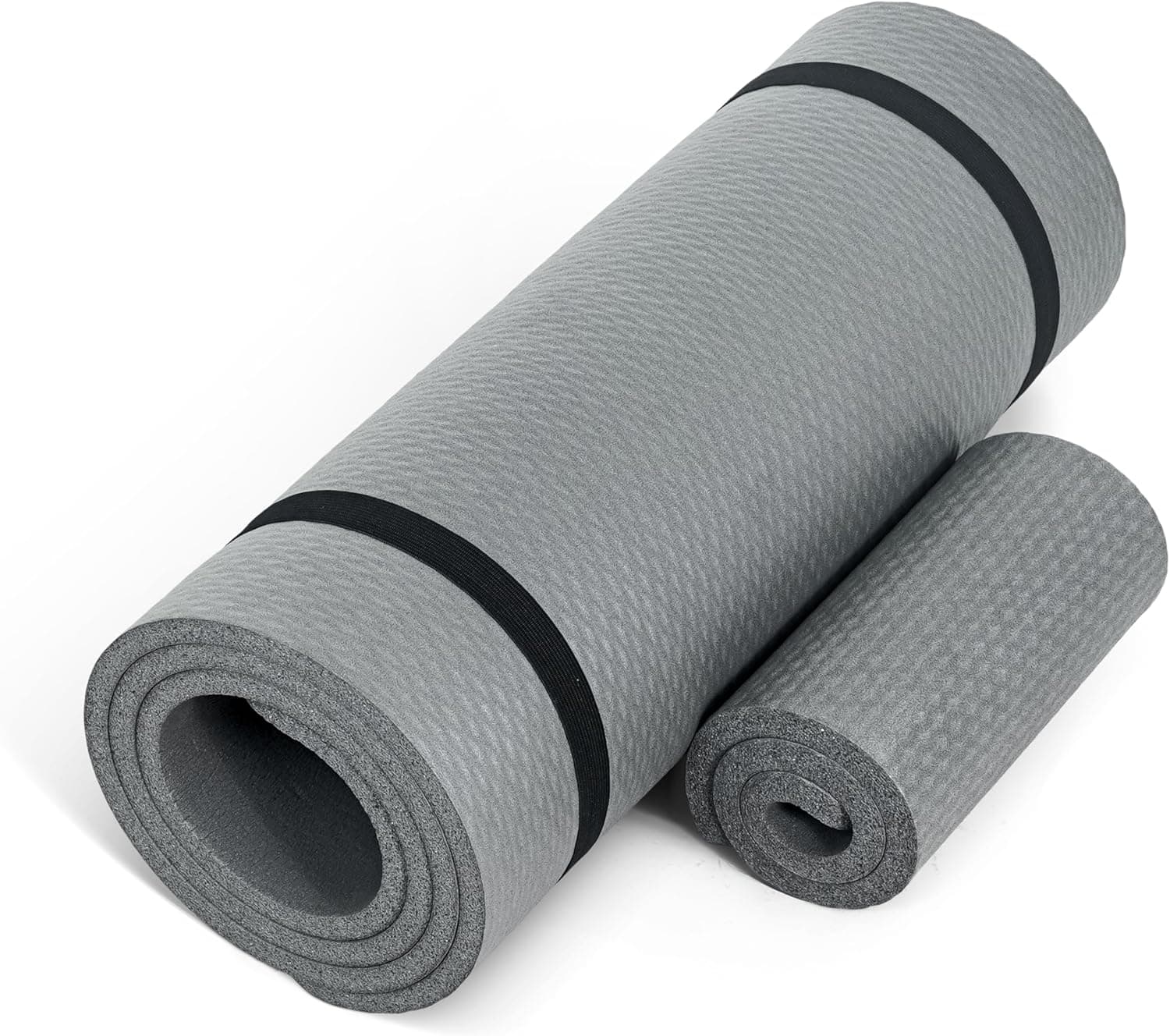 CAP Barbell 1/2-Inch High-Density Exercise Yoga Mat – Extra Thick 12mm Mat with Carrying Strap for Home, Gym & Studio Workouts CAP Barbell