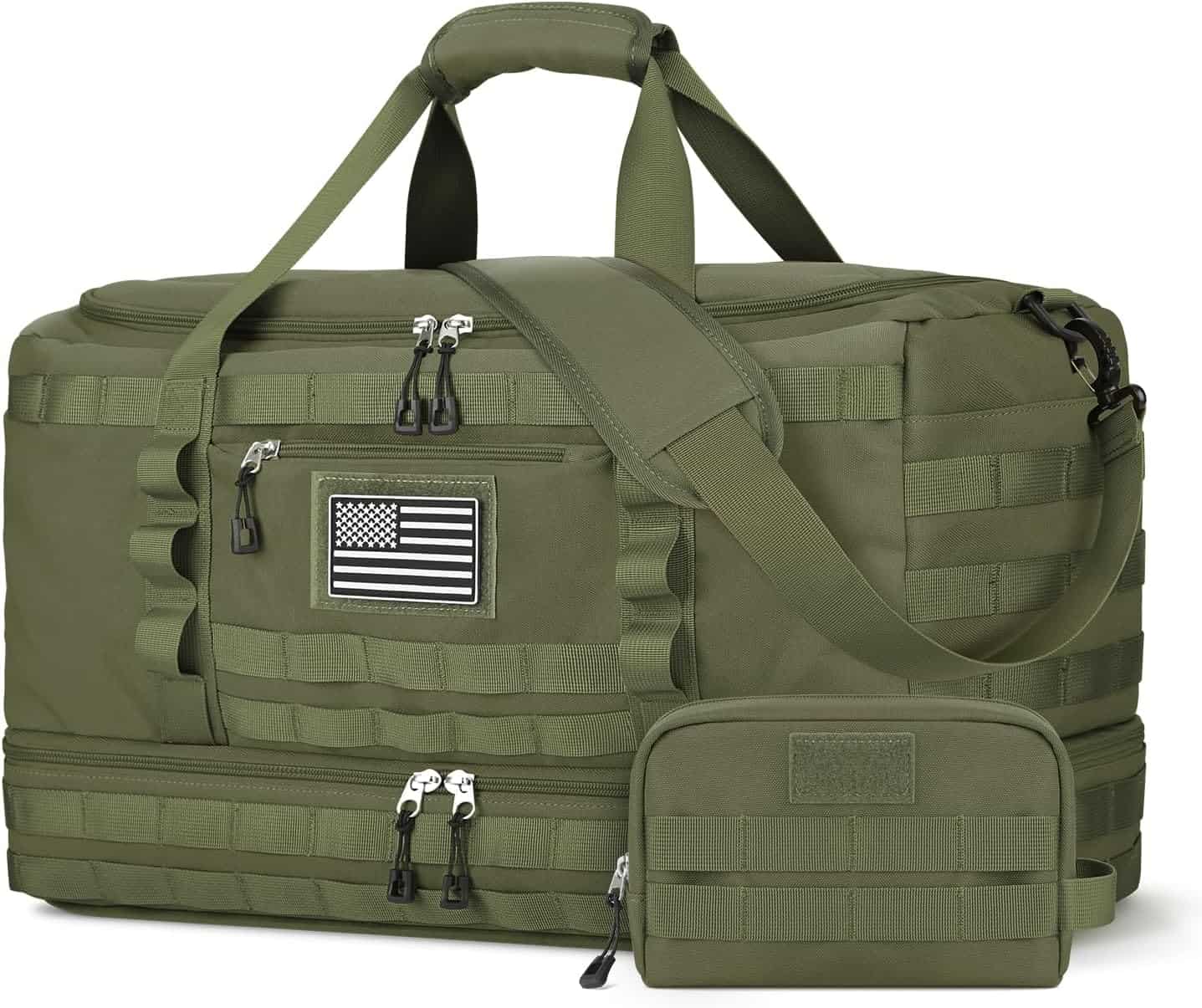 ETRONIK Tactical Travel Duffle Bag for Men – Carry-On Weekender Gym Bag with Shoe Compartment, Wet Pocket & Toiletry Bag – Military-Style Overnight Bag for Travel, Sports & Outdoor ETRONIK