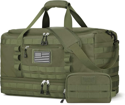 ETRONIK Tactical Travel Duffle Bag for Men – Carry-On Weekender Gym Bag with Shoe Compartment, Wet Pocket & Toiletry Bag – Military-Style Overnight Bag for Travel, Sports & Outdoor ETRONIK