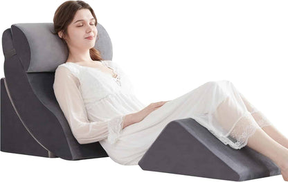 4PCS Orthopedic Bed Wedge Pillow Set – Adjustable Memory Foam for After Surgery, Acid Reflux, Rotator Cuff Recovery, Shoulder & Back Support A2ZCOMFY