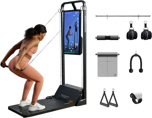 Speediance Smart Home Gym System | Portable Smith Machine, Cable Trainer & Cardio Station | 220 lb Digital Resistance + 230+ Classes Speediance