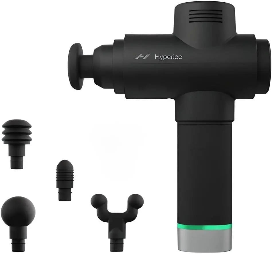 Hyperice Hypervolt 2 – Quiet Glide Percussion Massage Gun | 3 Speeds, 5 Head Attachments, Bluetooth App Integration FitCore Supply
