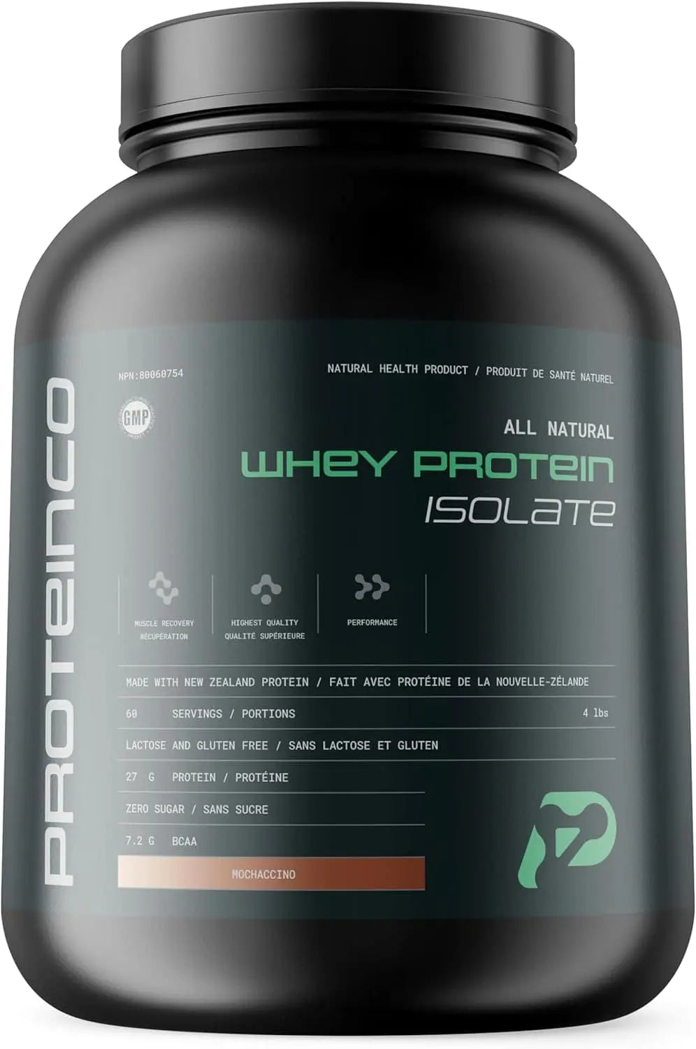 ProteinCo Grass-Fed New Zealand Whey Protein Isolate – 27g Protein – 4 Lbs – Stevia Sweetened | Lactose & Gluten Free
