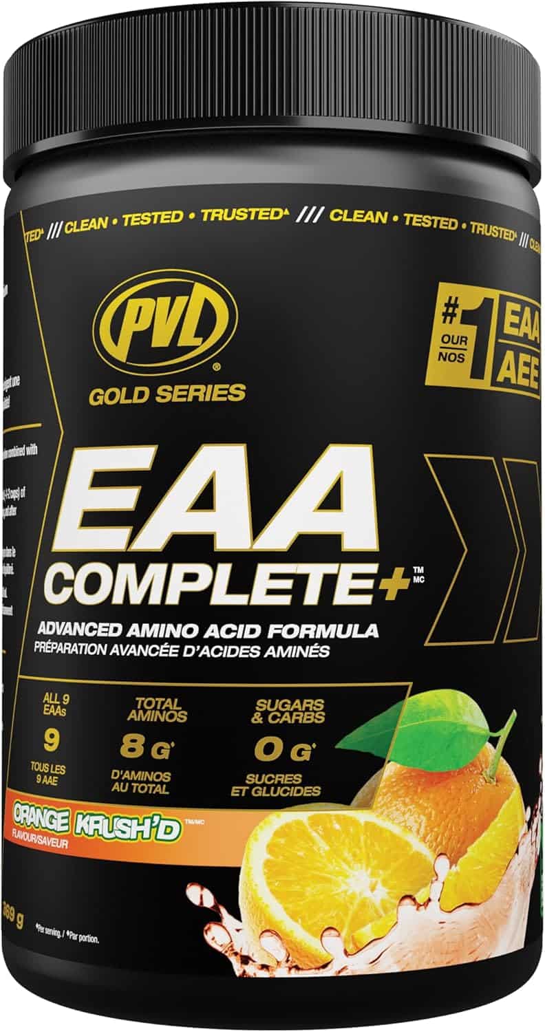 PVL EAA BCAA Complete – Full Spectrum EAA/BCAA Supplement with L-Arginine, Electrolytes & Lion’s Mane | Pre, Intra & Post Workout | Keto Friendly, 369g (30 Servings) PVL