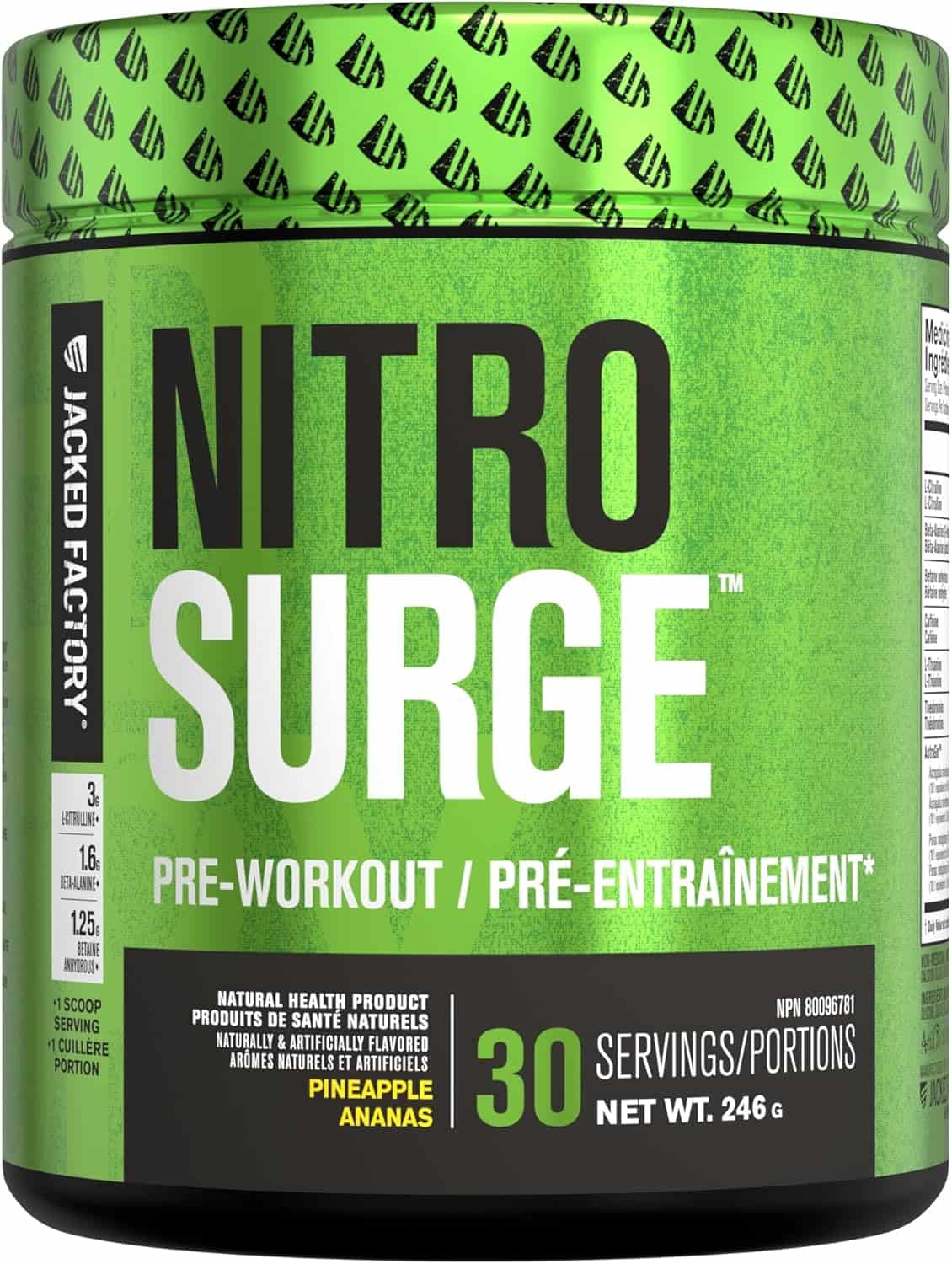 Nitrosurge Pre-Workout – Clean Energy, Intense Pumps & Focus (Pineapple)