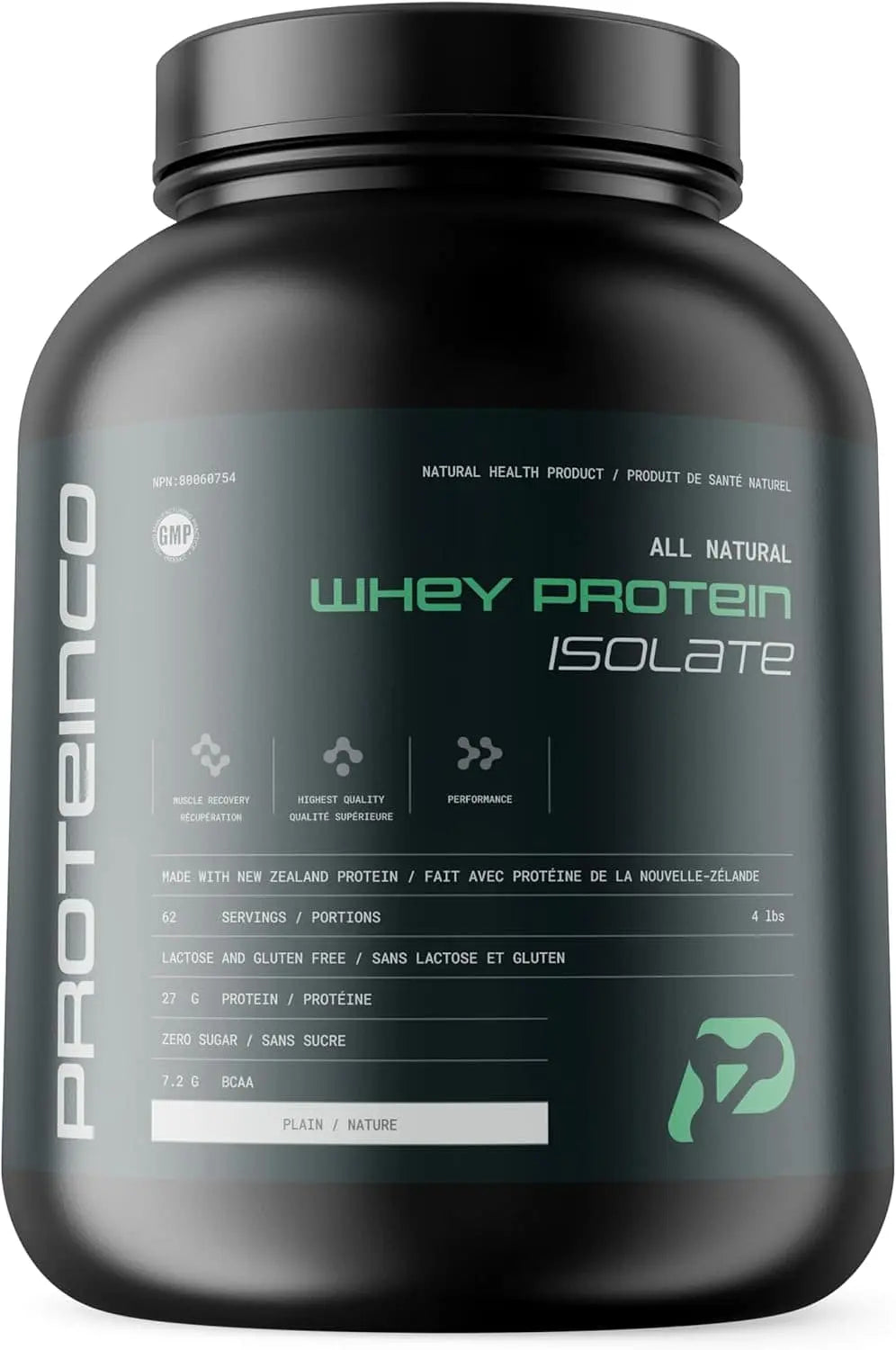ProteinCo Grass-Fed New Zealand Whey Protein Isolate – 27g Protein – 4 Lbs – Stevia Sweetened | Lactose & Gluten Free