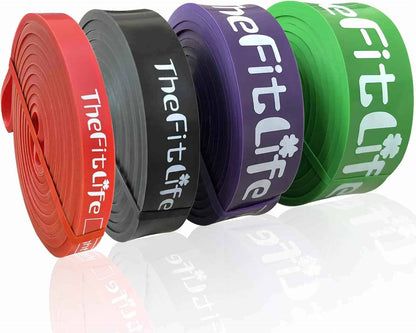 TheFitLife Resistance Pull Up Bands – 4-Level Pull-Up Assist & Workout Loop Bands with Carry Bag TheFitLife