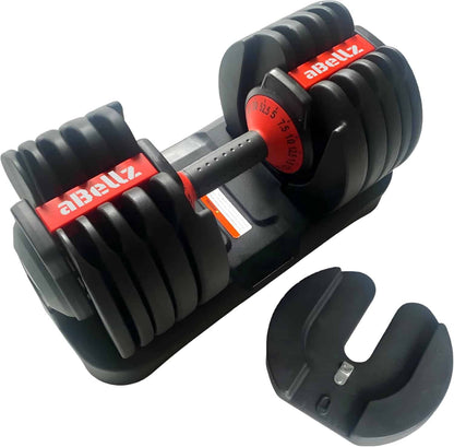 52.5 lb Adjustable Dumbbell – 15-in-1 Weight Settings, Dial System, Compact & Space-Saving Design aBellz