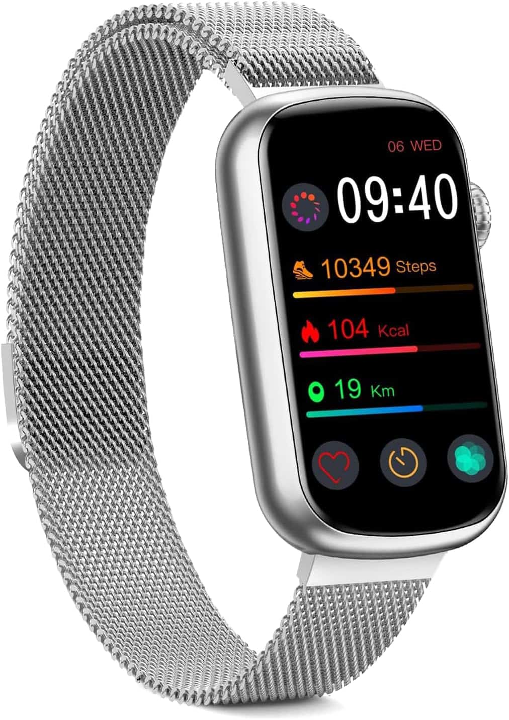 FITVII Slim Fitness Tracker with Blood Oxygen, Blood Pressure, Heart Rate & Sleep Tracking – Waterproof Smart Watch with Step Counter for Women & Men - FitCore Supply