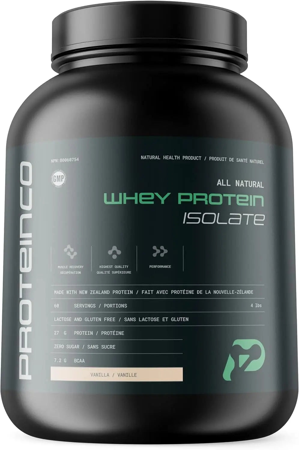 ProteinCo Grass-Fed New Zealand Whey Protein Isolate – 27g Protein – 4 Lbs – Stevia Sweetened | Lactose & Gluten Free