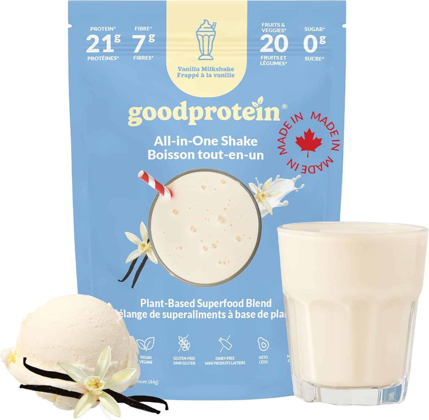 🌿 Good Protein Vegan Plant-Based Protein Powder – 100% Natural All-in-One Shake Good Protein