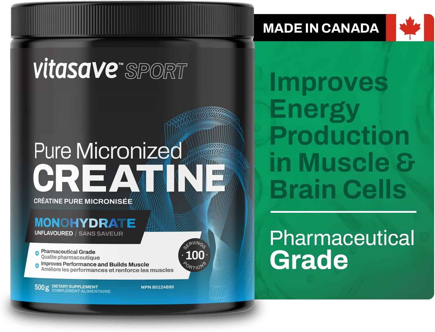 Pure Micronized Creatine Monohydrate – 100 Servings for Muscle Growth, Strength & Recovery