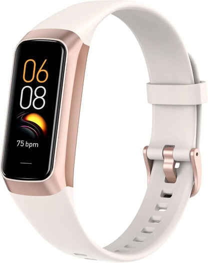 Aukire Fitness Tracker with 24/7 Heart Rate, Blood Oxygen Monitor, Sleep Tracking, 1.1" AMOLED Screen, IP68 Waterproof Smart Watch for Women & Men