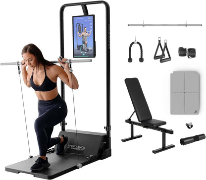 Speediance Smart Home Gym System | Portable Smith Machine, Cable Trainer & Cardio Station | 220 lb Digital Resistance + 230+ Classes Speediance
