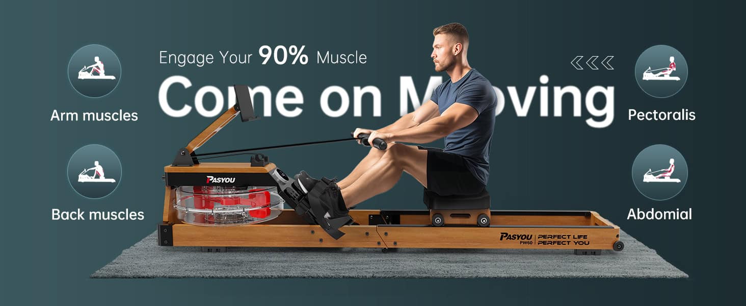 Load video: PASYOU Water Rowing Machine