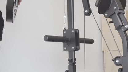 Synergee Leg Press Machine with Lat Pull Down for glutes, legs, and upper body workout