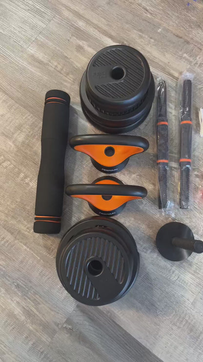 FEIERDUN 4-in-1 Adjustable Dumbbell Set – Converts to Barbell, Kettlebell & Push-Up Stand (20–90 lbs)