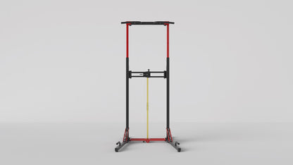 ONETWOFIT Power Tower Pull Up Bar Station – Heavy Duty 400 lbs, Adjustable Height, Foldable Dip Station for Home Gym, Multi-Function Strength Training Equipment